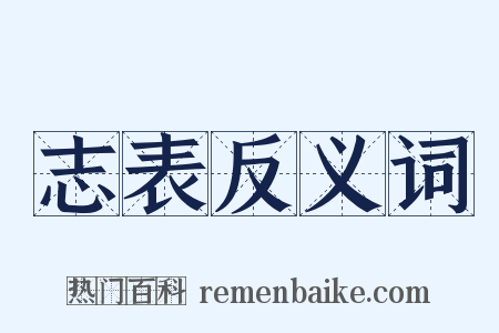 志表反义词是什么意思的图片